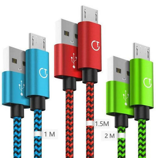 خرید کابل شارژر رنگی آیفون آیپد Dual Sided Braid Color Lightning Cable